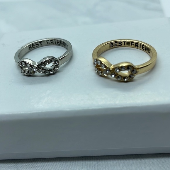 Best Friend Infinity Gold And Silver Ring Set - Picture 7 of 12